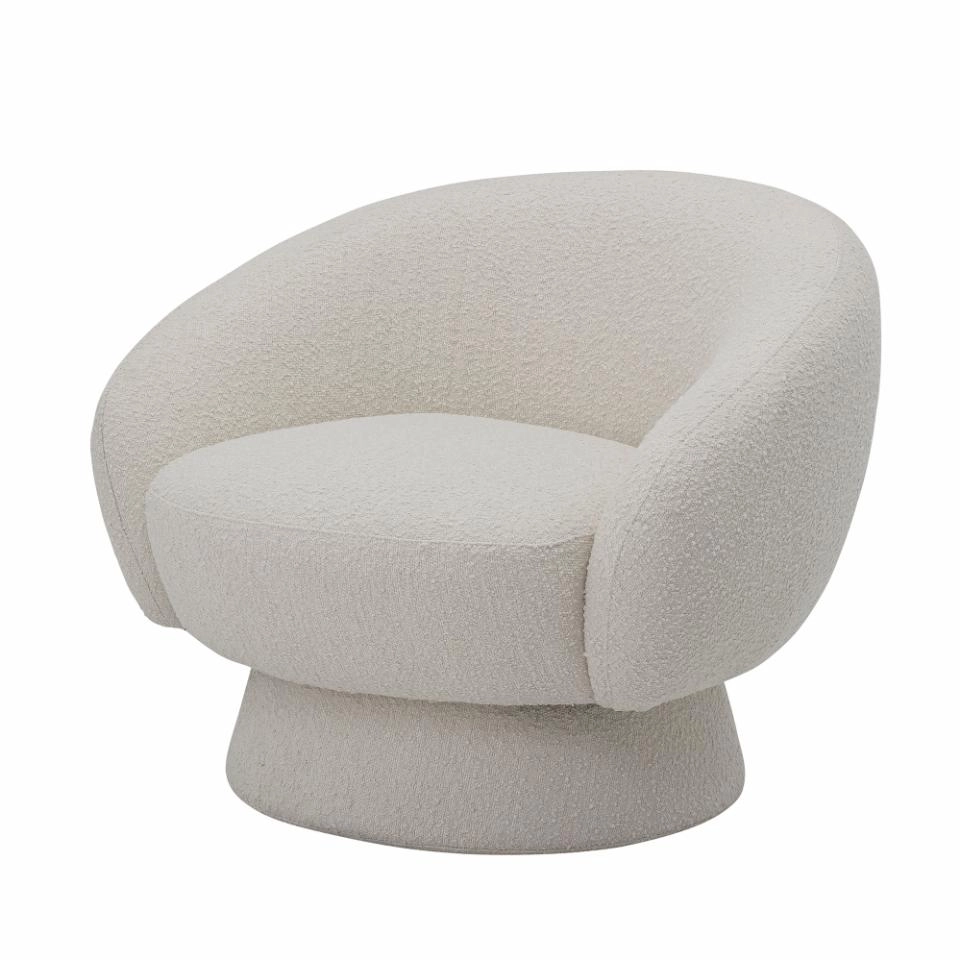 Lounge Chair Bloomingville Ted Bouclè White