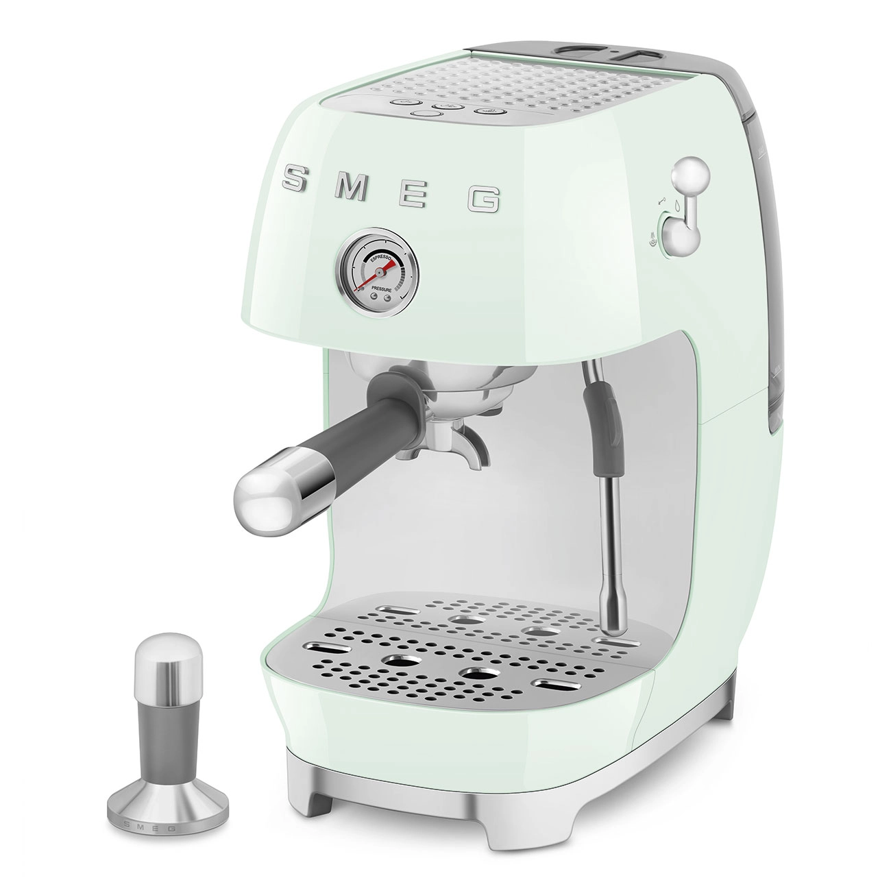 Smeg Manual Espresso Coffee Machine with Cold Brew – 50’s Style, Glossy Pastel Green