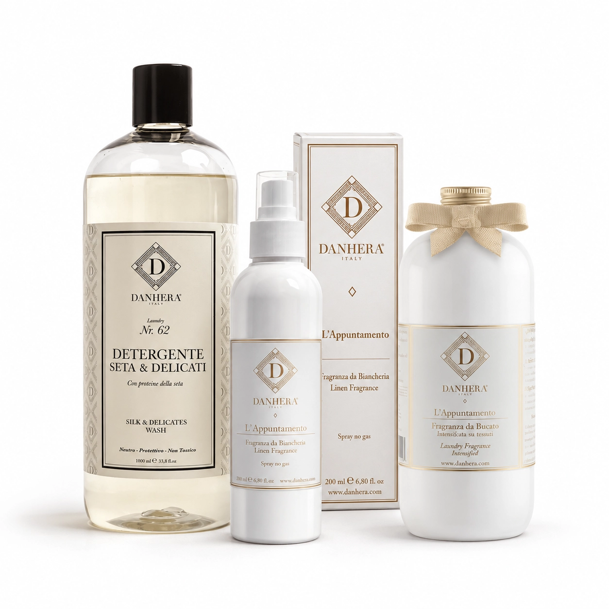 Danhera Laundry Gift Set: Delicates Detergent, Laundry Fragrance & Linen Spray