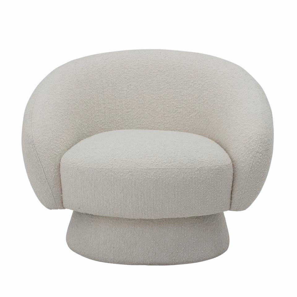 Lounge Chair Bloomingville Ted Bouclè White