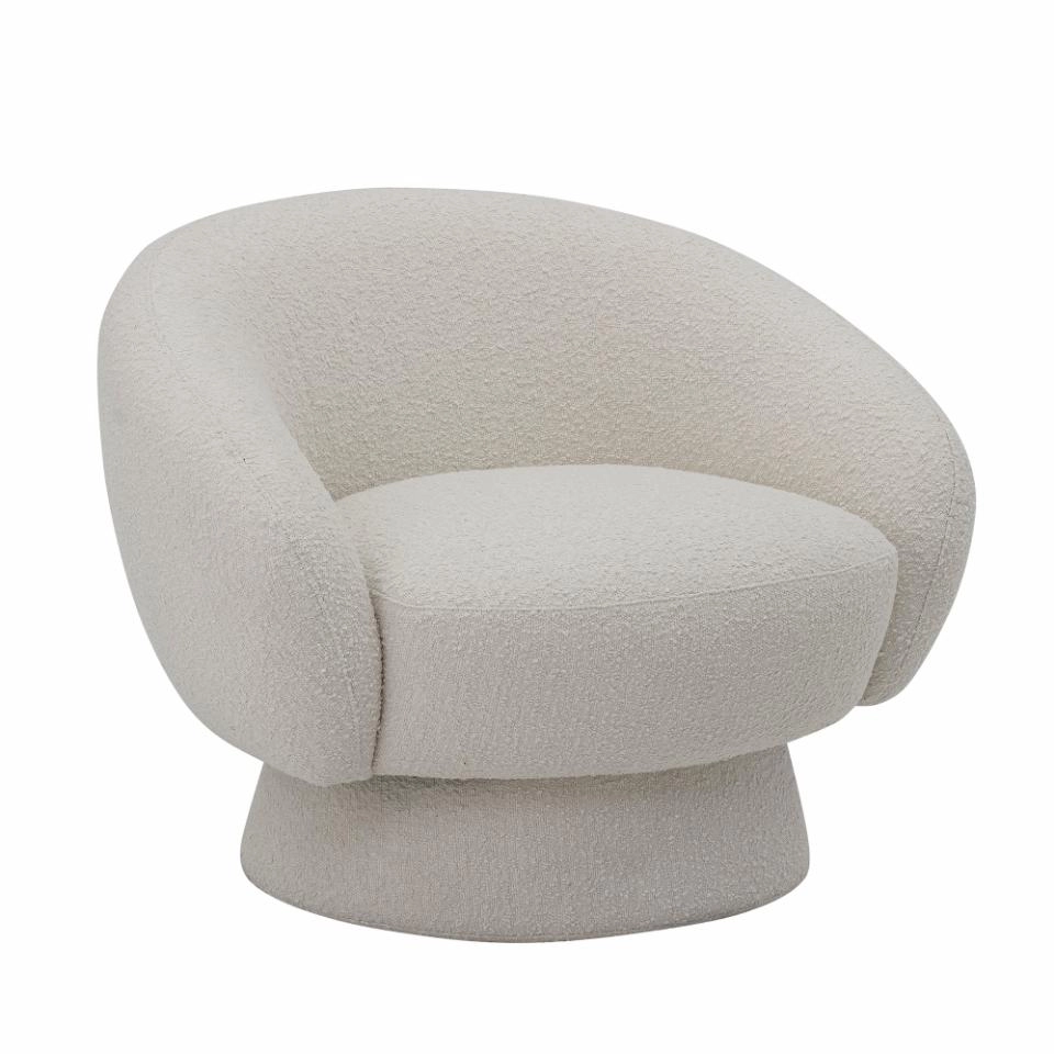 Lounge Chair Bloomingville Ted Bouclè White