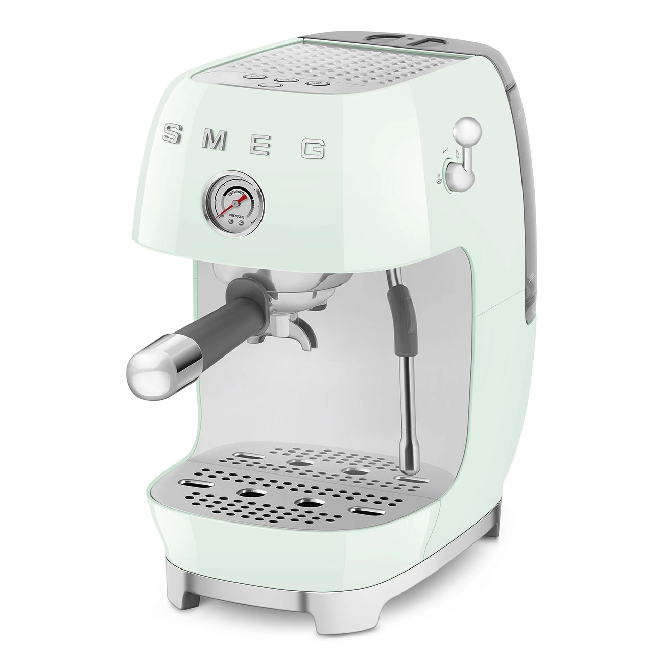 Smeg Manual Espresso Coffee Machine with Cold Brew – 50’s Style, Glossy Pastel Green