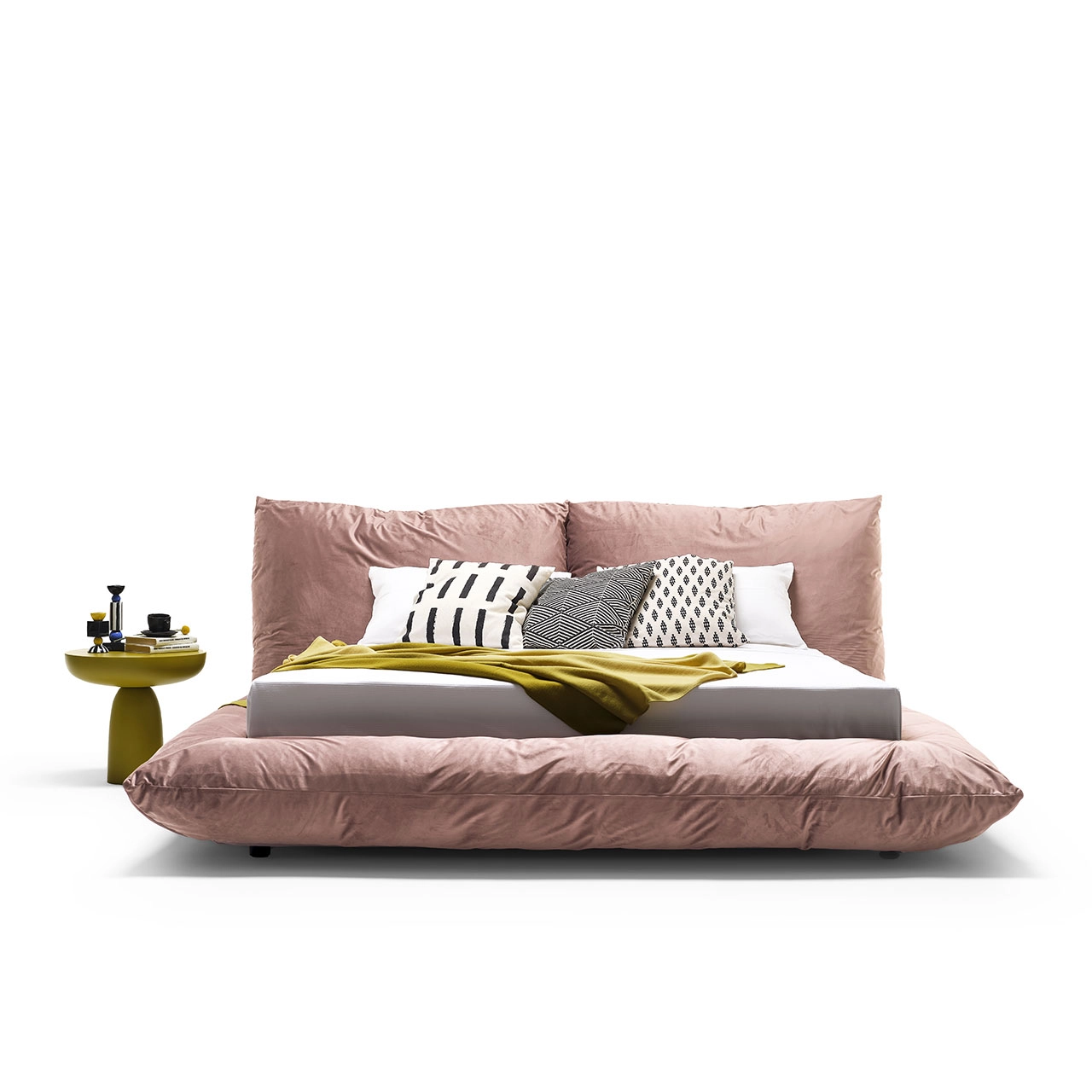 Mogg Double Bed Alba Velvet Pink