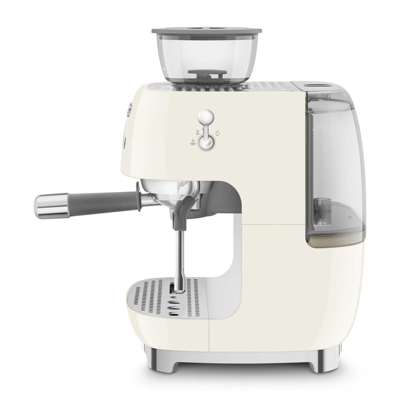 Smeg Macchina da caffè espresso manuale con macinacaffè Panna