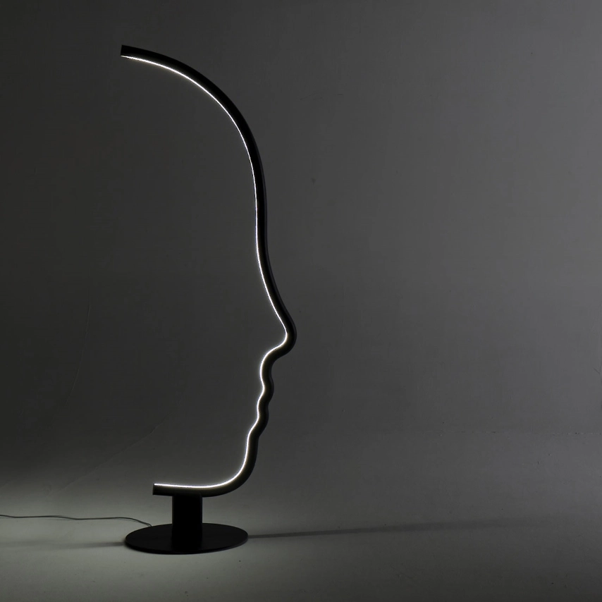 Mogg Floor Lamp Vis a Vis Wood Black