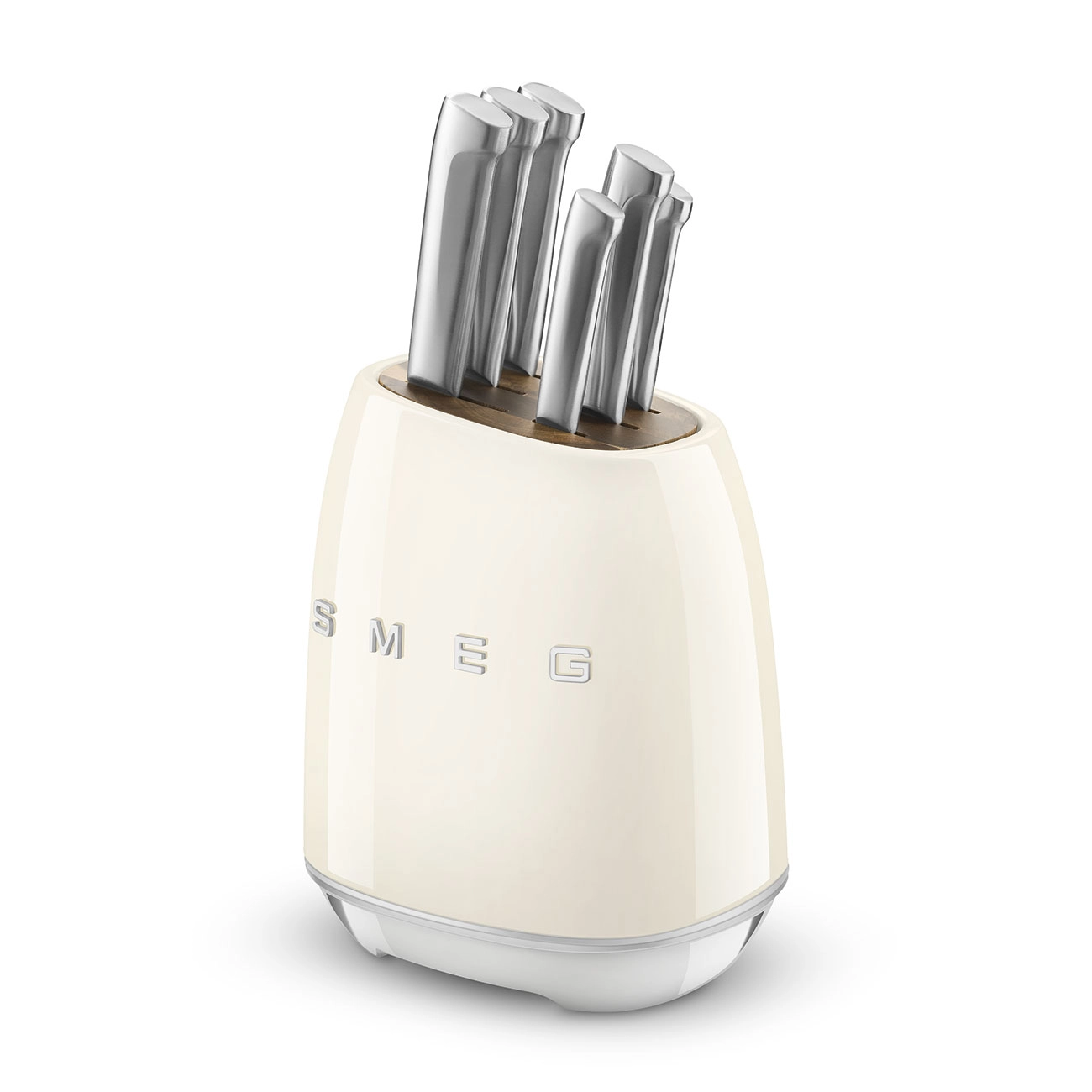 Smeg Knife Block 50's Style Cream