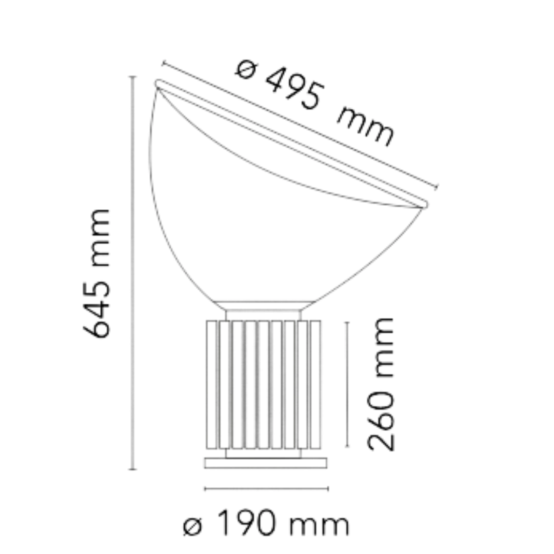 Lampada da tavolo Flos Taccia Nero