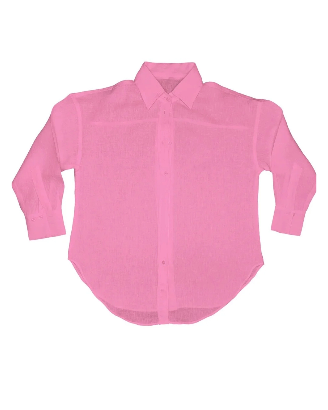 Marinette Saint-Tropez Camicia Copricostume Hello Weekend Cotone - Rosa