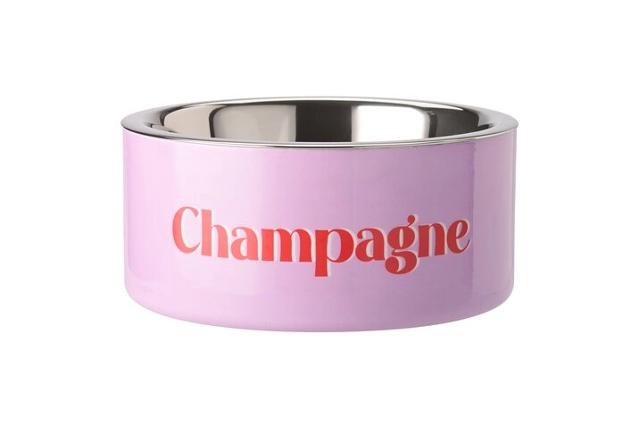 Ciotola per Cani in Acciaio Inox Gift Company “Champagne” – Rosa Ø 20 cm