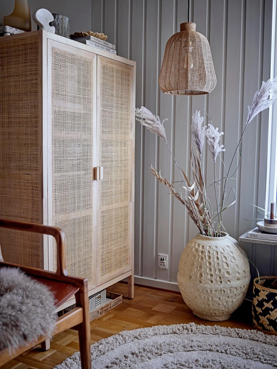 Bloomingville Marikka Sideboard – Pine Wood & Rattan