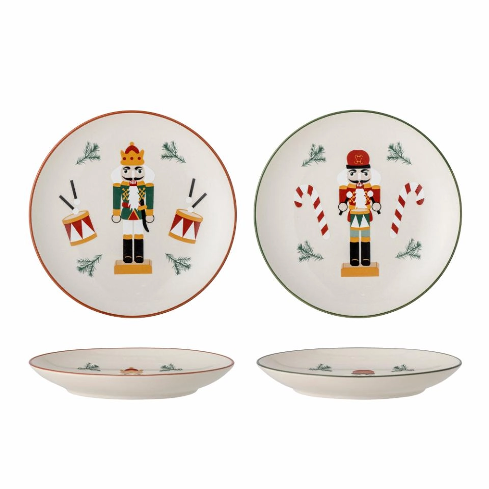 Set 2 piatti Natale Bloomingville Jolly Gres