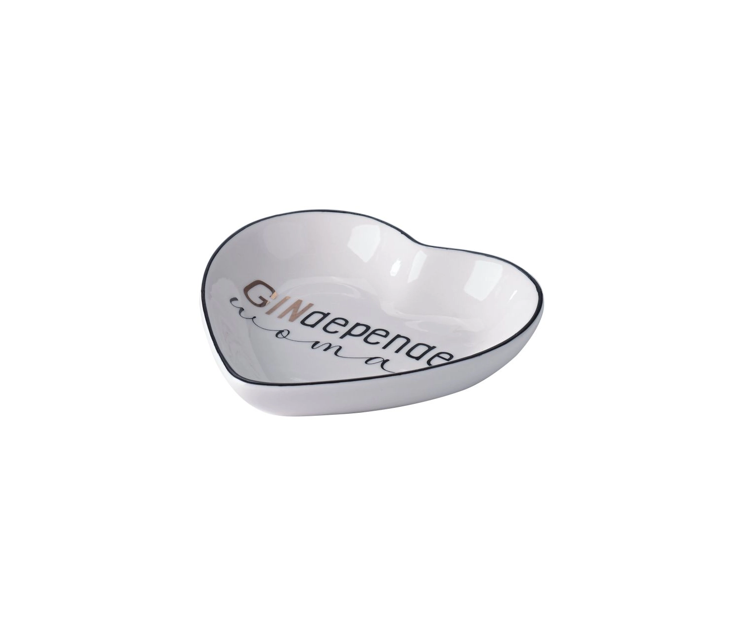 Gift Company “Gindependent Woman” Heart-Shaped Decorative Bowl – Porcelain