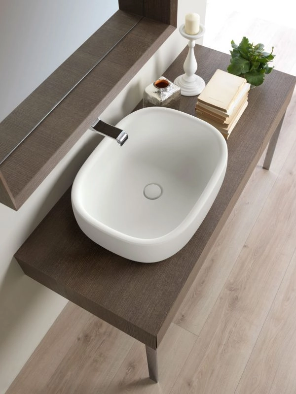 Countertop washbasin Flaminia Bonola 60 Matte Cloud