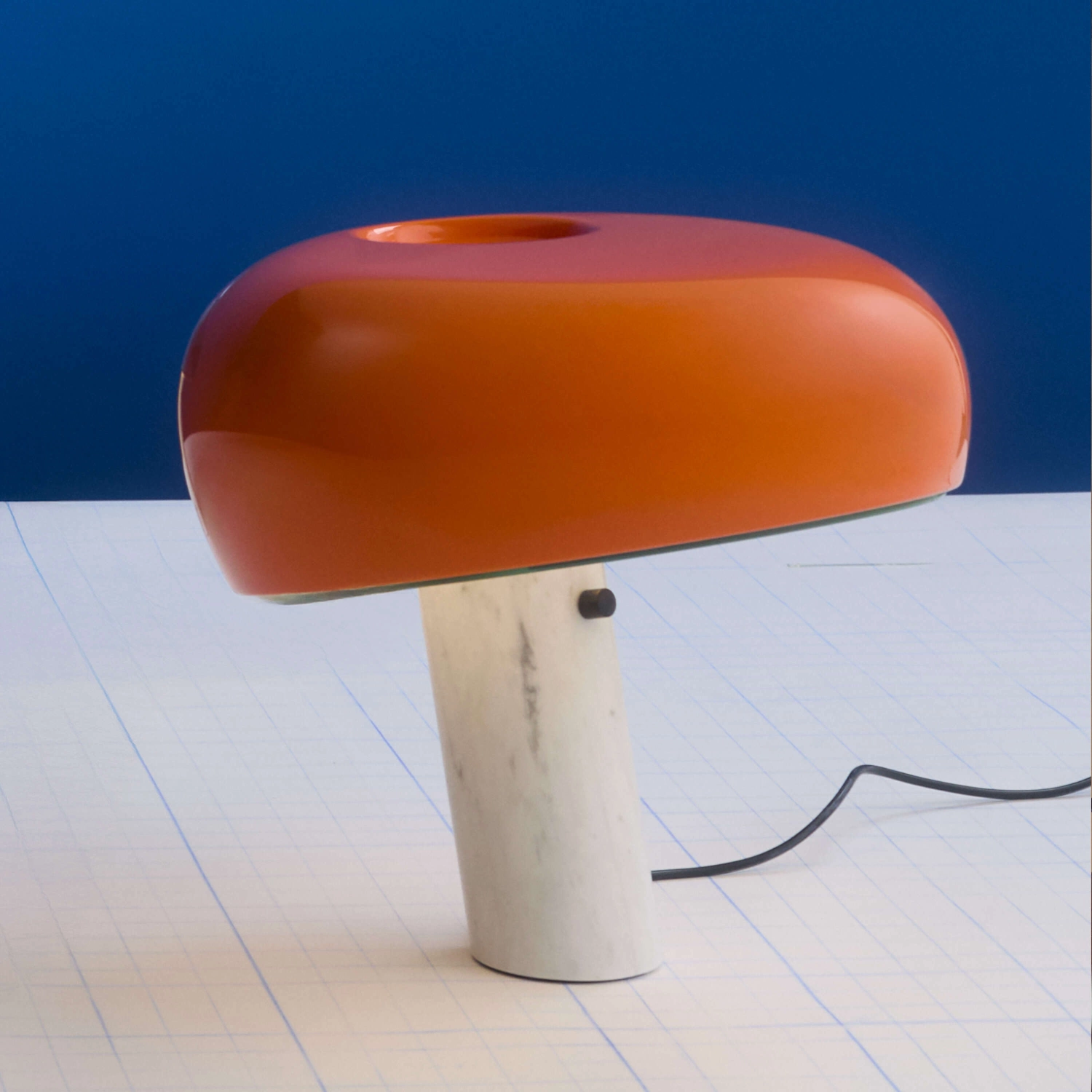 Table Lamp with Marble Base Flos Snoopy Orange