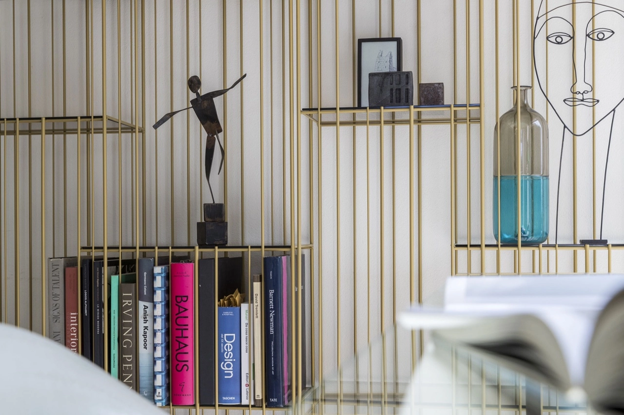 Mogg Freestanding Bookshelf Metrica A Gold