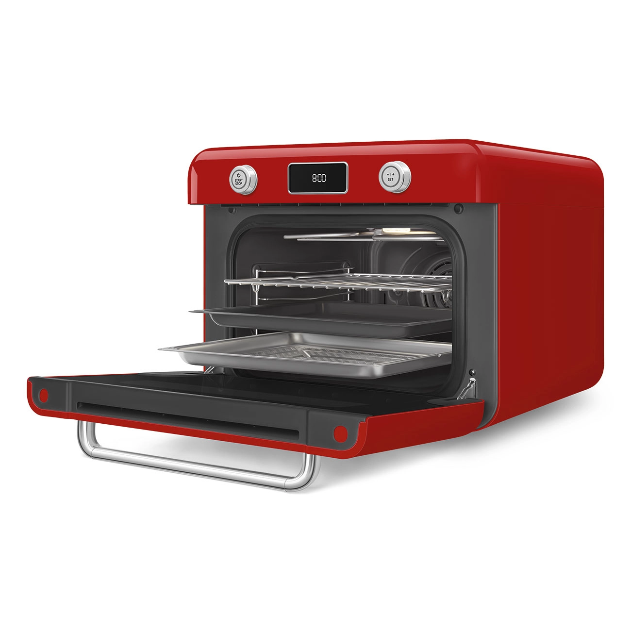 Smeg Forno combinato a vapore Rosso Lucido