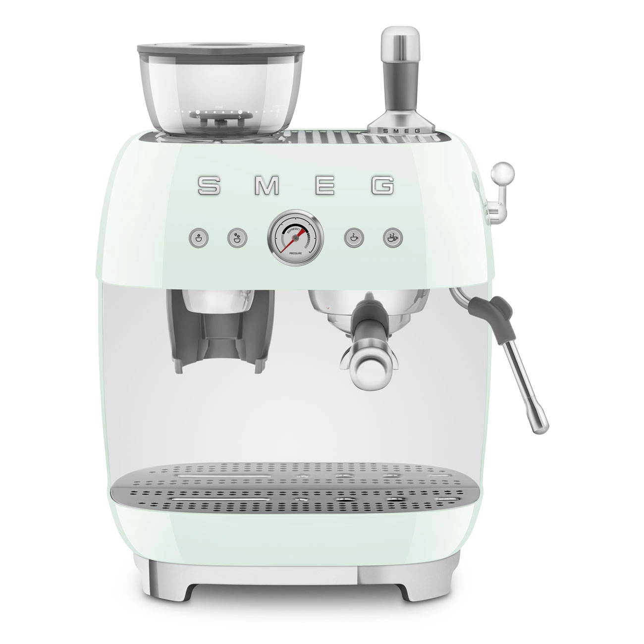 Smeg Manual Espresso Coffee Machine with Coffee Grinder Pastel Green