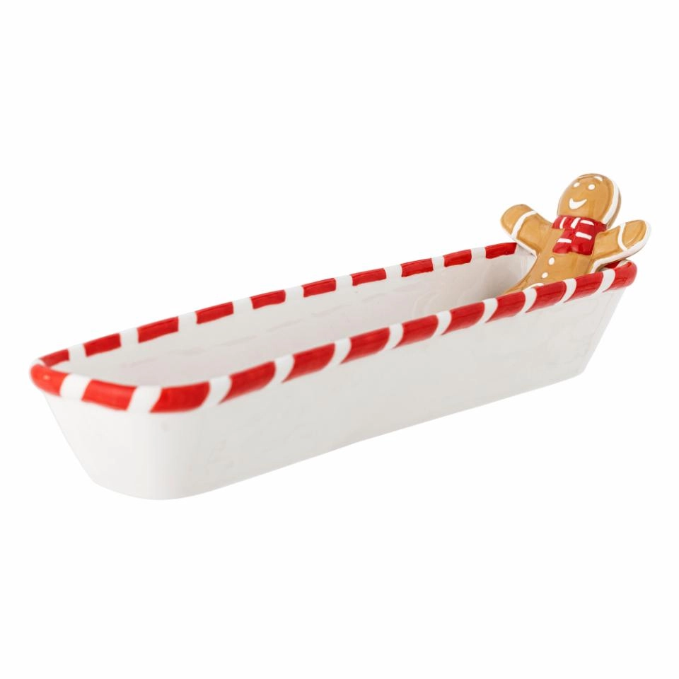 Rectangular bowl with Gingerbread Man Bloomingville Ginnie Ceramic