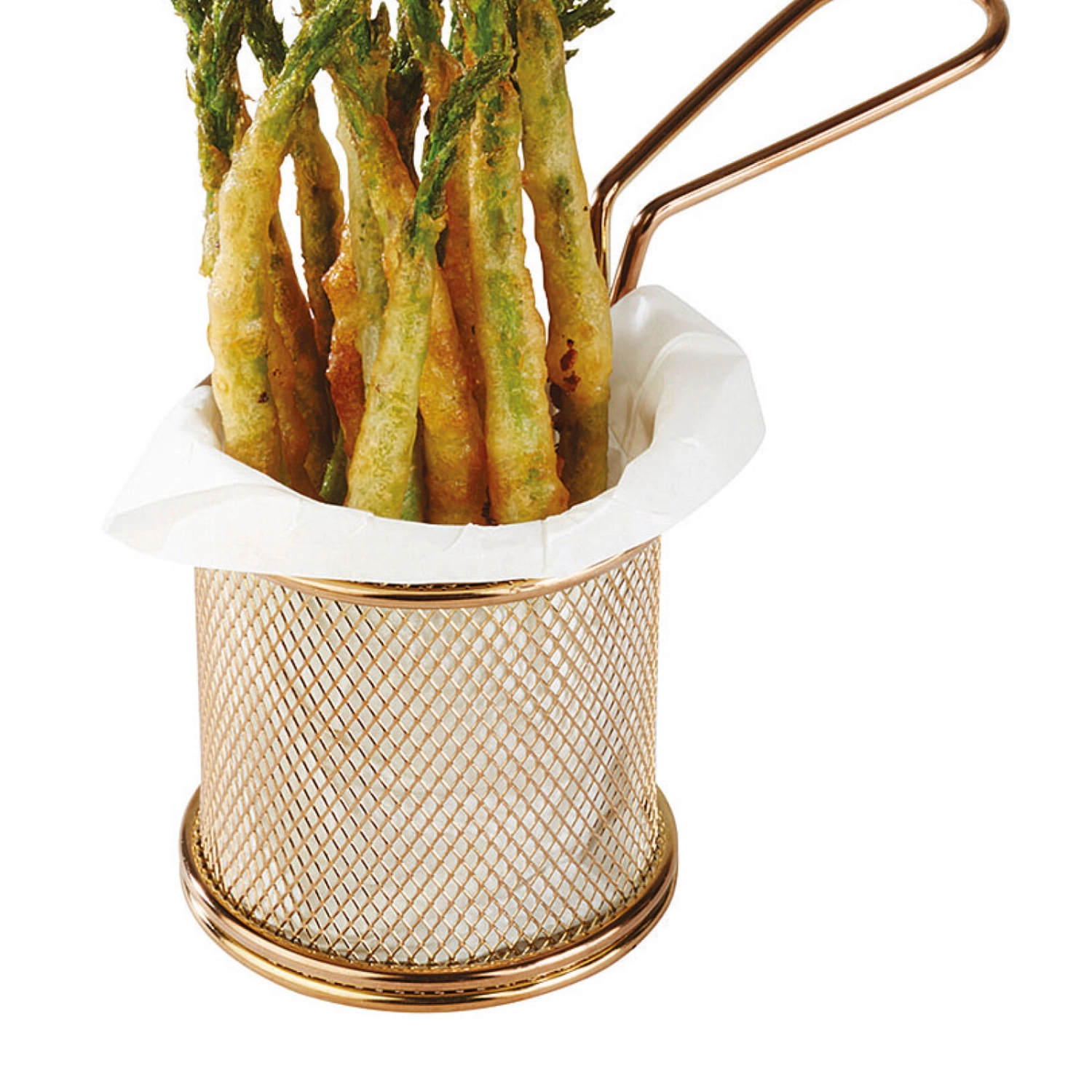 Paderno Cestino Porta Snack Buffet - Acciaio inox Oro Ø 8,0 H 7,5 cm