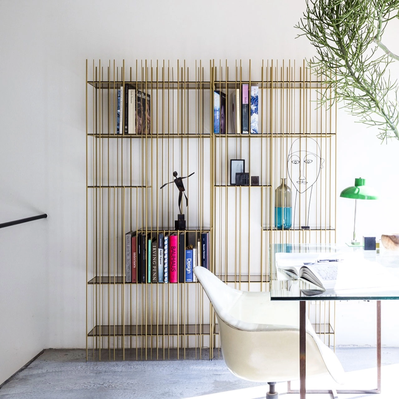 Mogg Freestanding Bookshelf Metrica A Gold
