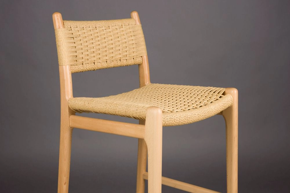 DutchBone Sedia Alta da Bar Cecile - Sgabello da Bancone Beige