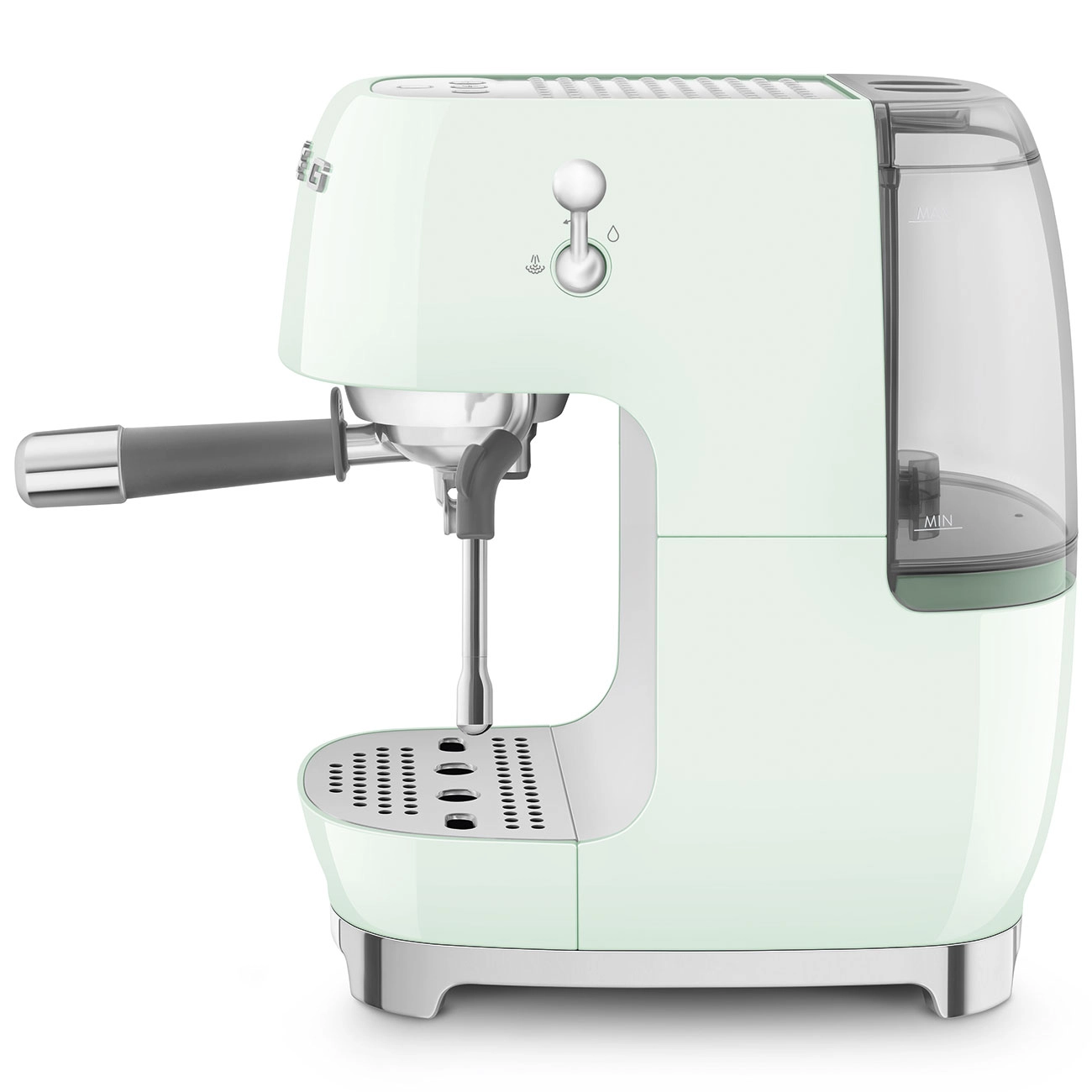 Smeg Manual Espresso Coffee Machine with Cold Brew – 50’s Style, Glossy Pastel Green