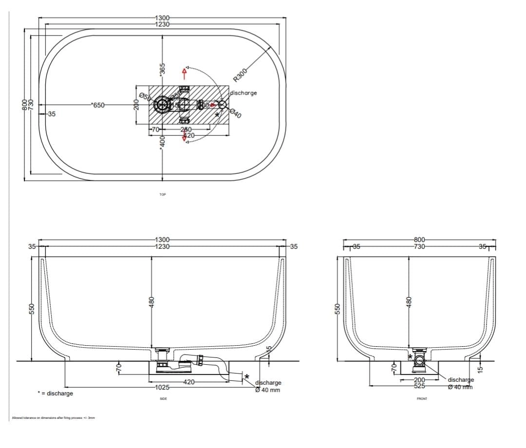 Freestanding Bathtub Cielo Dafne Matte White