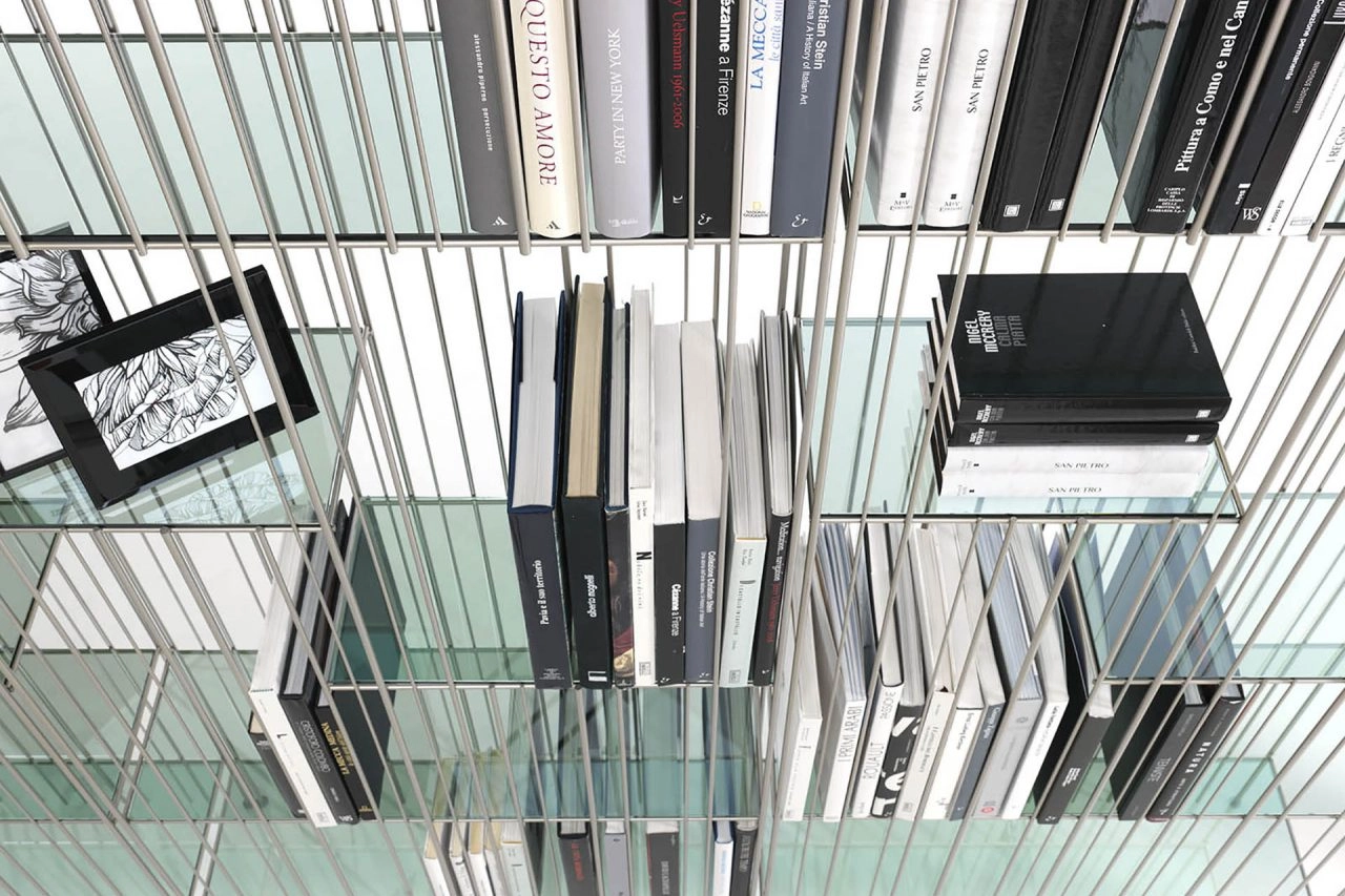 Mogg Freestanding Bookshelf Metrica A Titanium