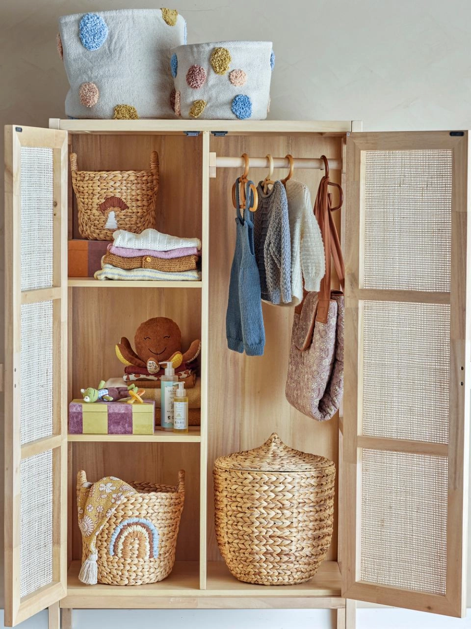 Bloomingville Marikka Sideboard – Pine Wood & Rattan