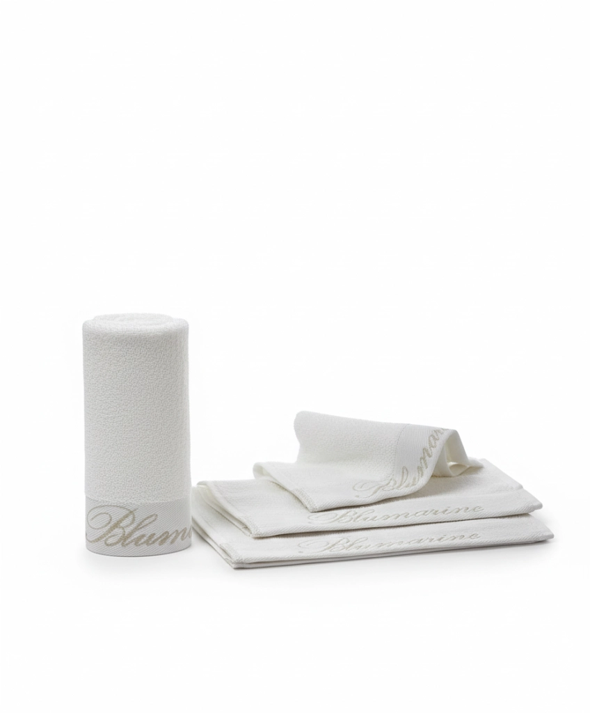 Blumarine Home Zestaw 4 Myjek Spa z Białej Bawełny Frotte