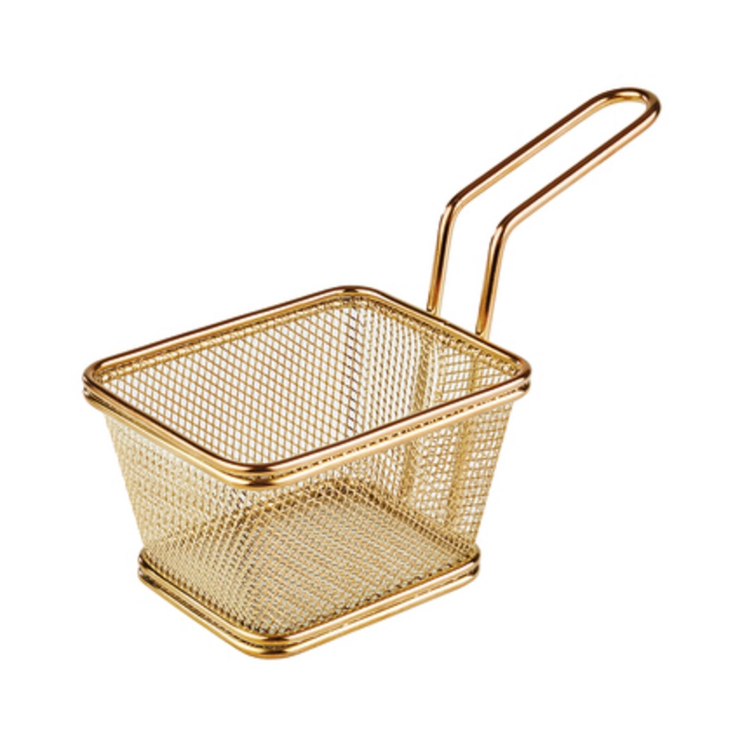 Paderno Cestino Porta Snack Buffet - Acciaio inox Oro H 6,5 cm