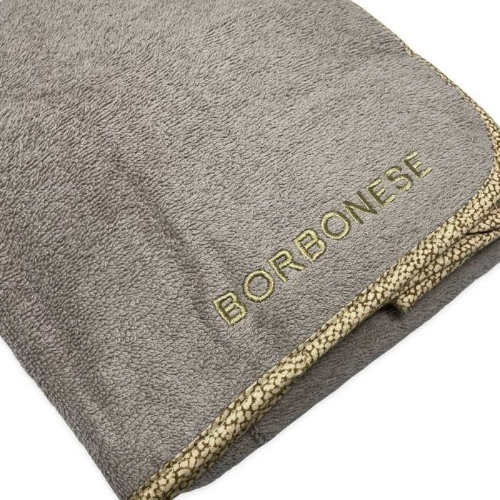 Borbonese Home Bath Pareo Fine Op – Taupe Cotton Terry