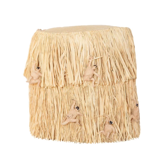 Outdoor stool with fringe MX Home Beige