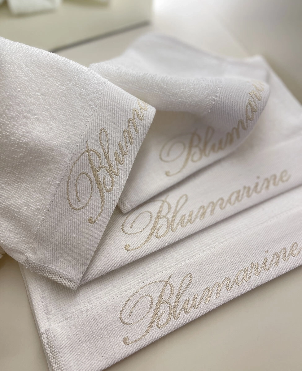 Blumarine Home Zestaw 4 Myjek Spa z Białej Bawełny Frotte