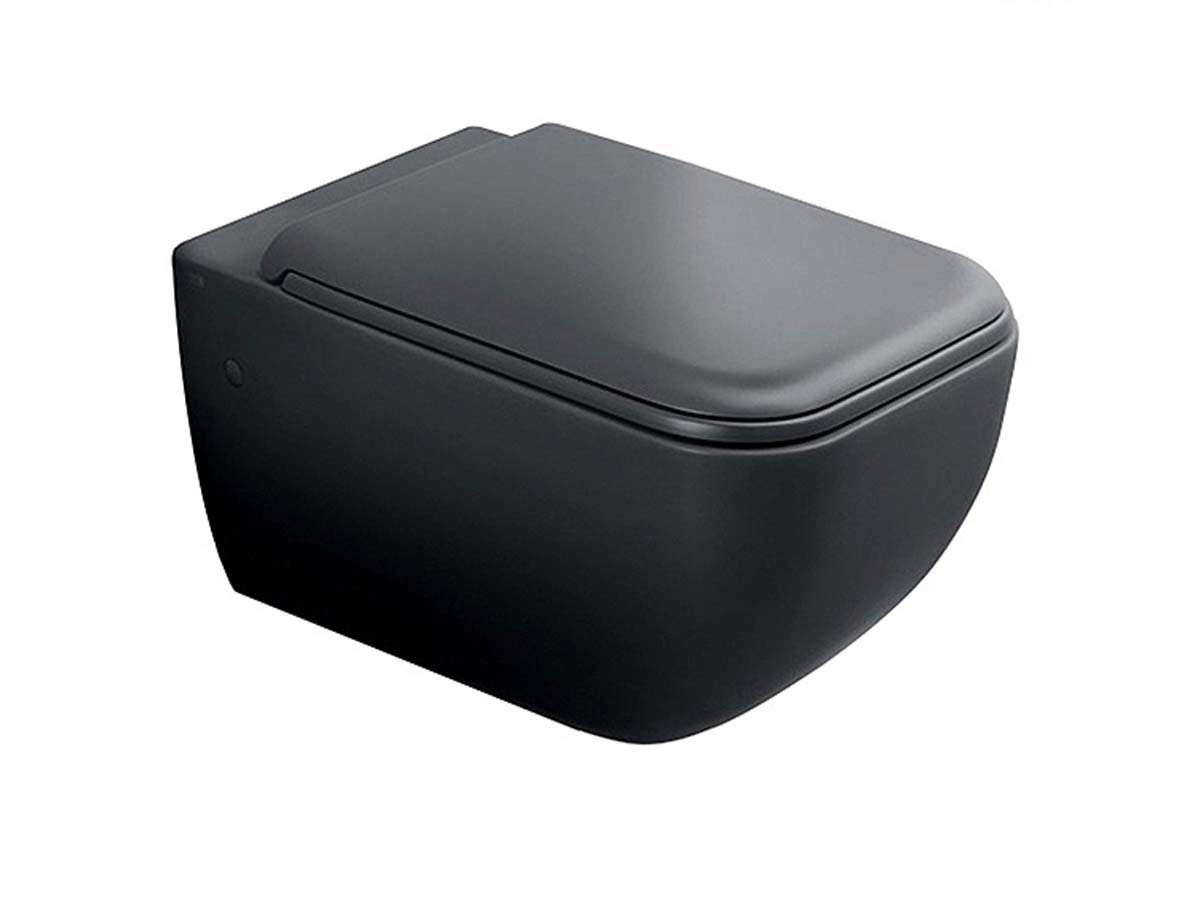 Cielo Wall-Hung Rimless Toilet Shui Comfort Glossy Black