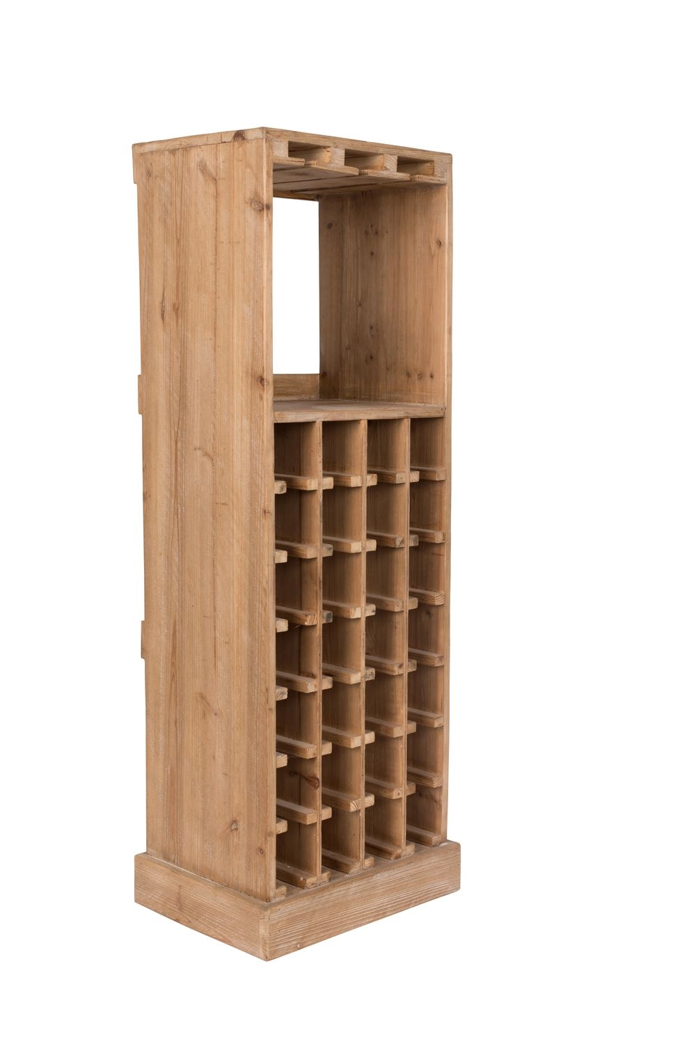 DutchBone Mobiletto da Vini Claude – Cantinetta Portabottiglie in Legno di Abete per 28 Bottiglie