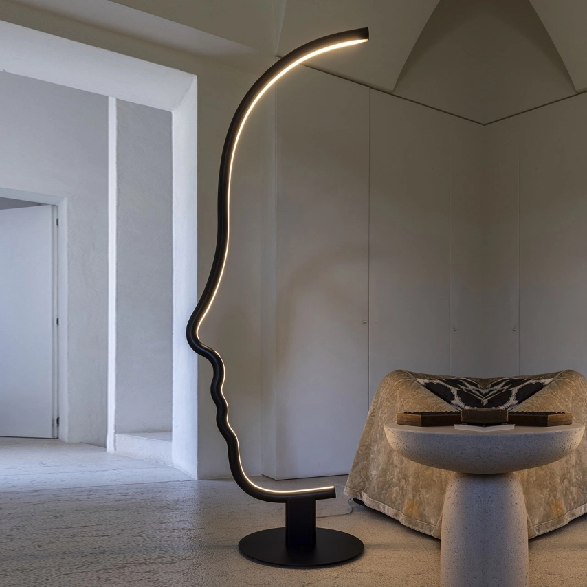Mogg Floor Lamp Vis a Vis Wood Black