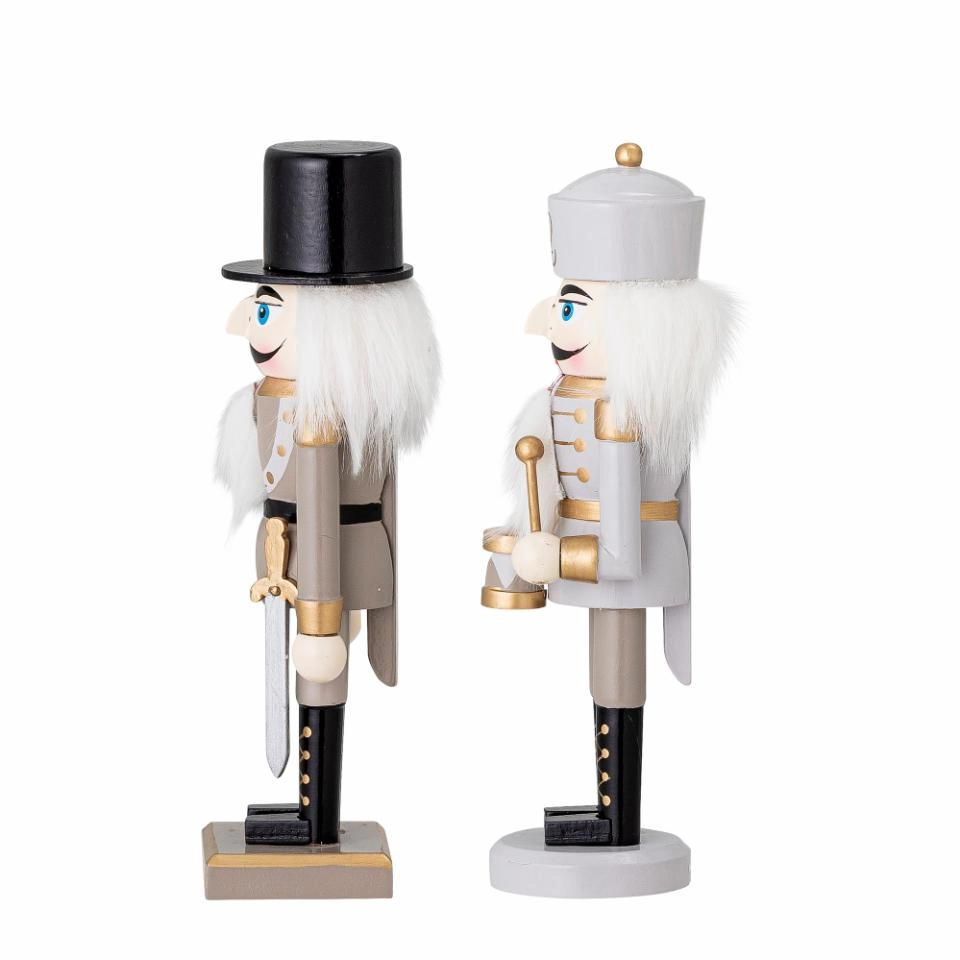 Bloomingville Christmas Decoration Darren – Set of 2 Wooden Nutcrackers