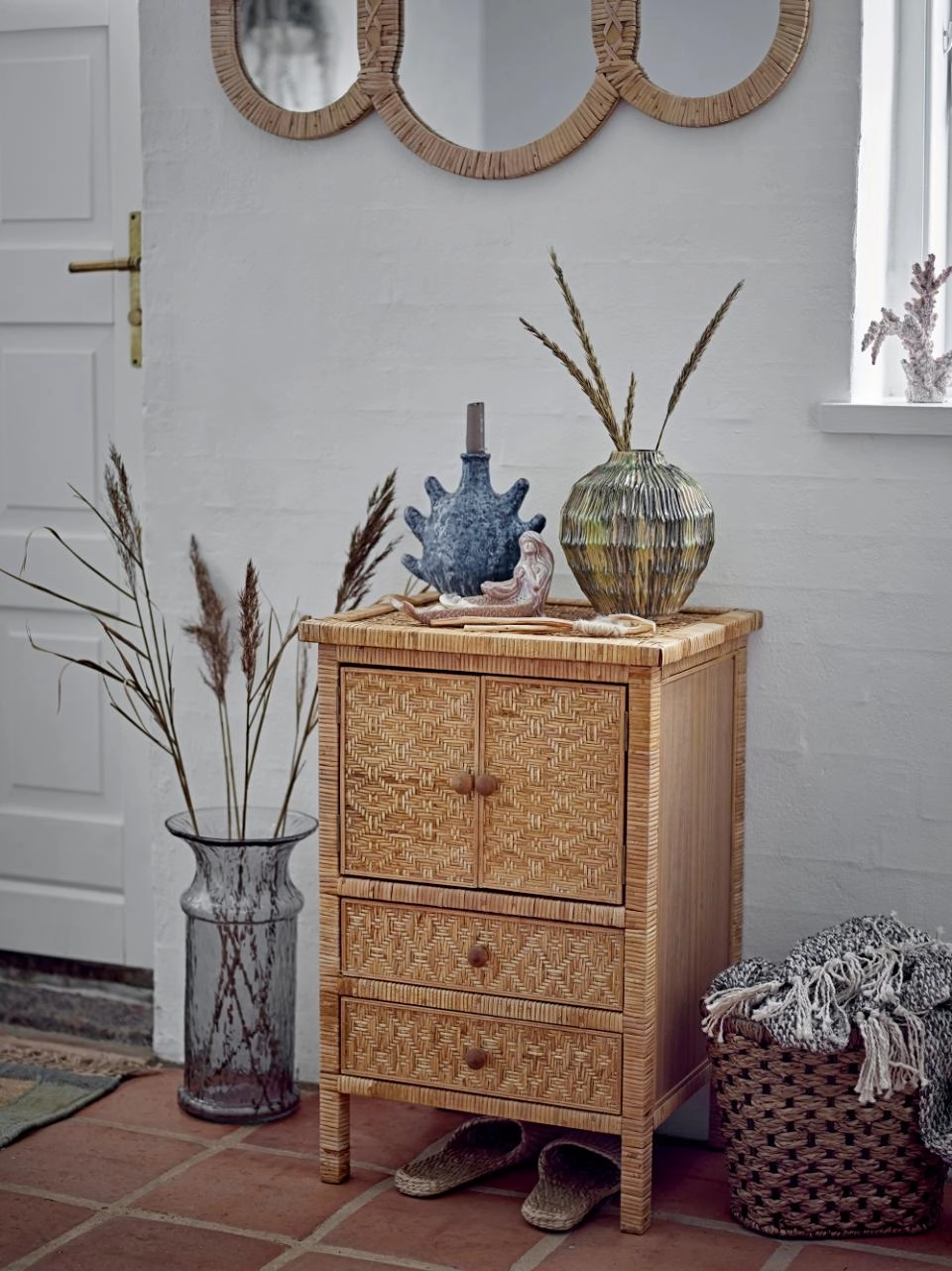 Bloomingville Cardiz Wall Mirror - Woven Rattan