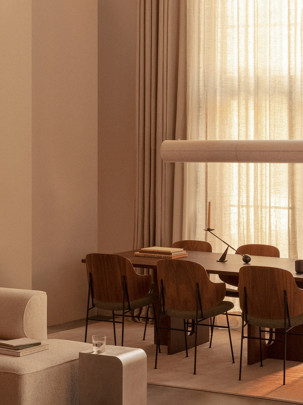 Pendant Lamp Audo Copenhagen Hashira linear Linen