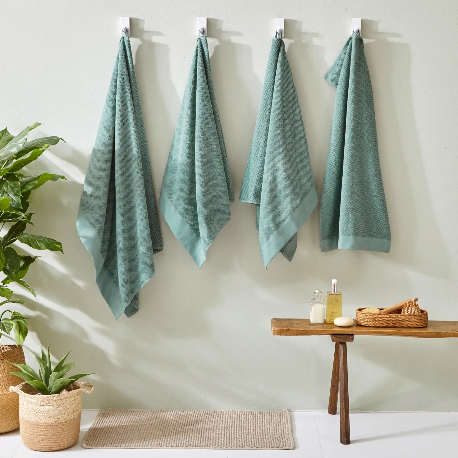 Asciugamano da Bagno Testurizzato Furn. Cotone OEKO-TEX® Verde