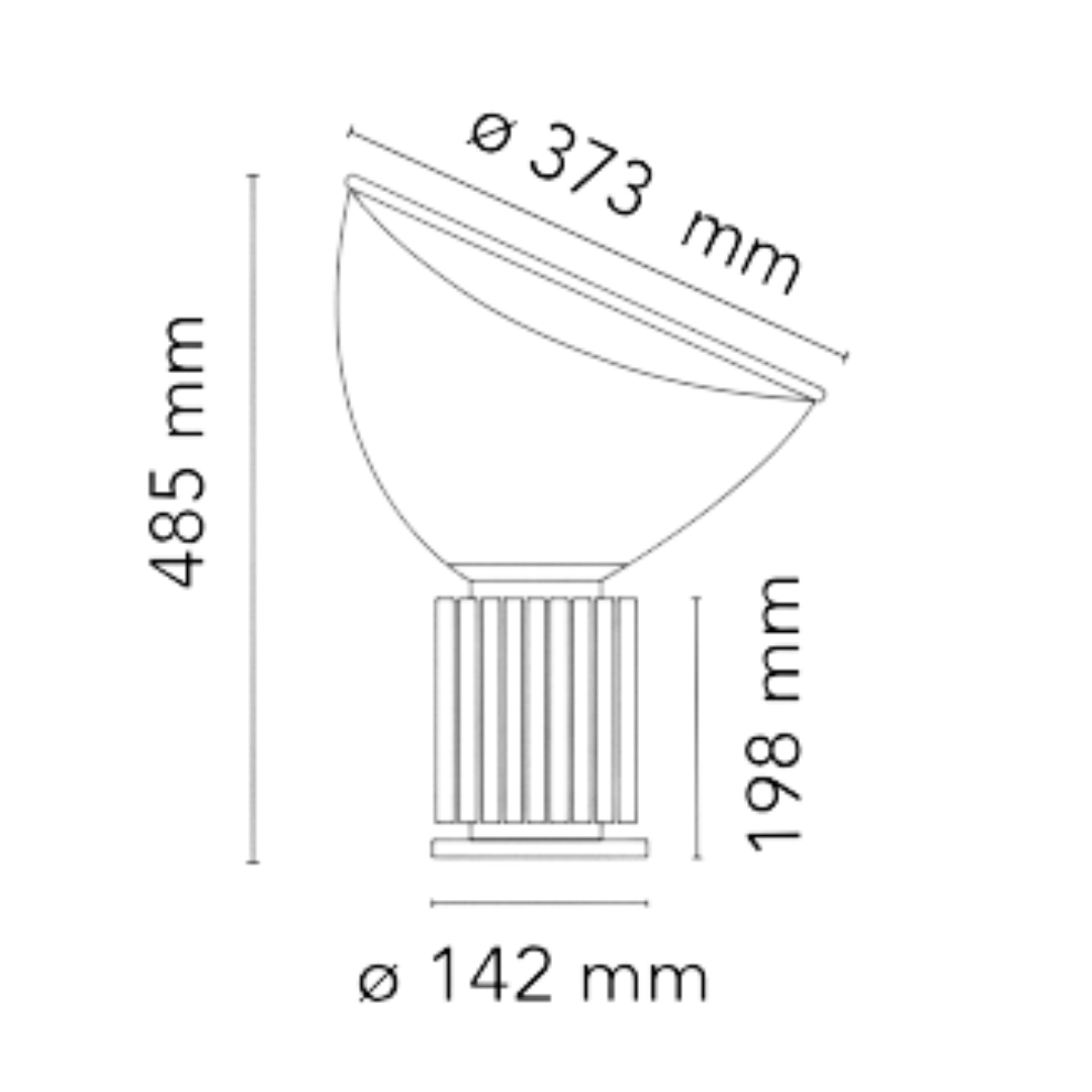 Lampada da tavolo Flos Taccia Small Nero