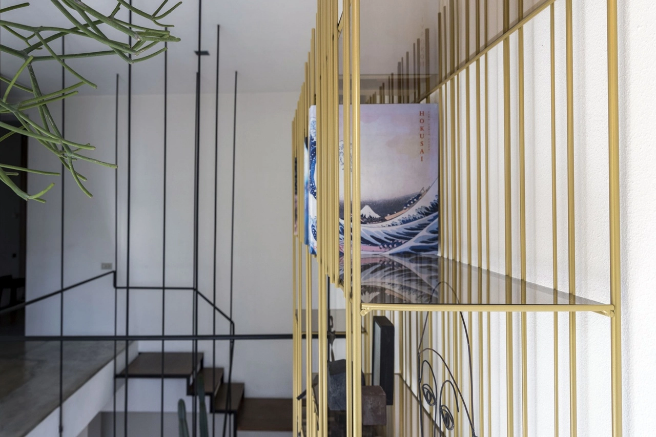 Mogg Freestanding Bookshelf Metrica A Gold
