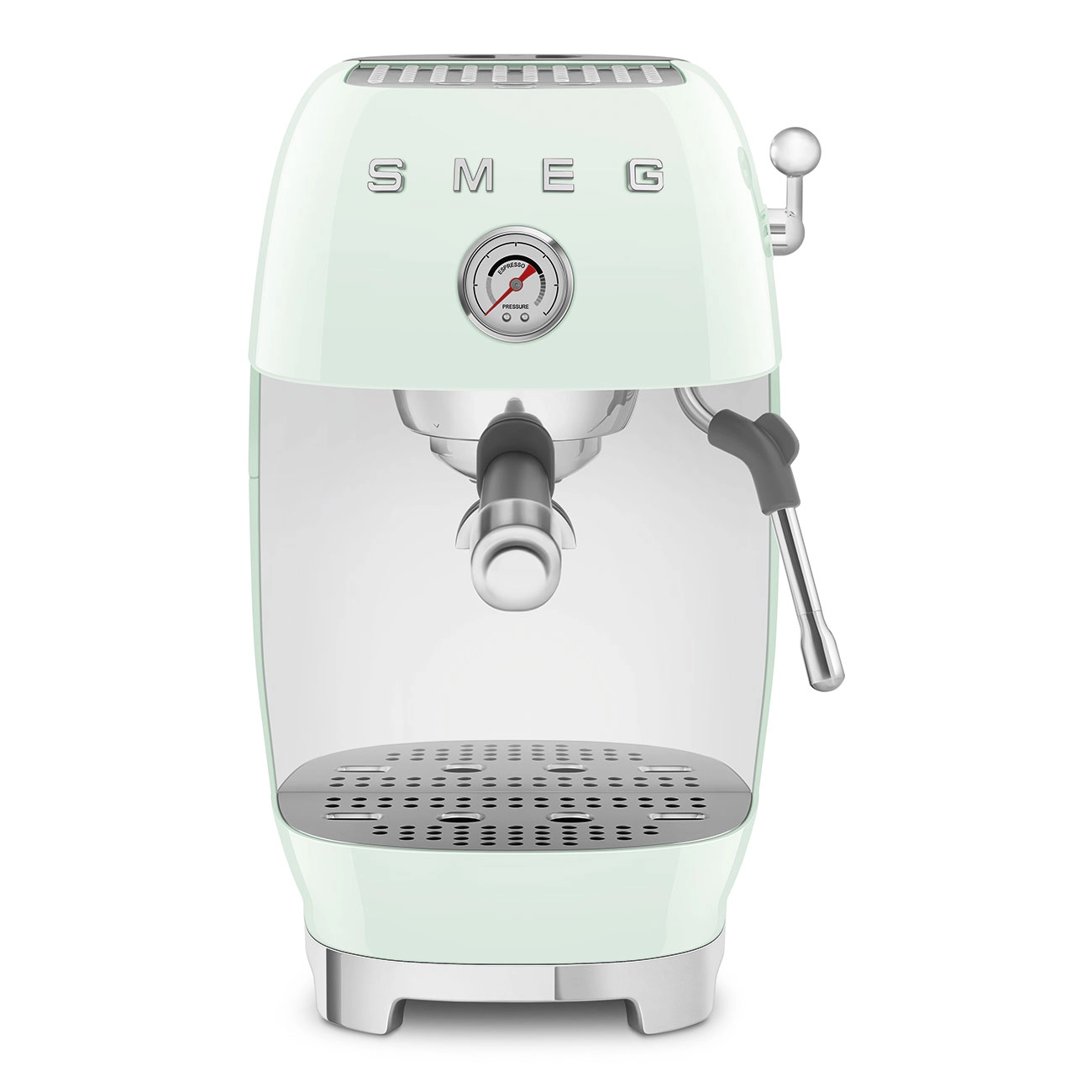 Smeg Manual Espresso Coffee Machine with Cold Brew – 50’s Style, Glossy Pastel Green