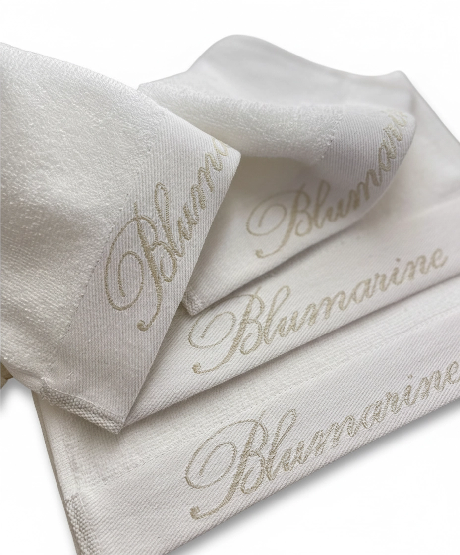 Blumarine Home Zestaw 4 Myjek Spa z Białej Bawełny Frotte