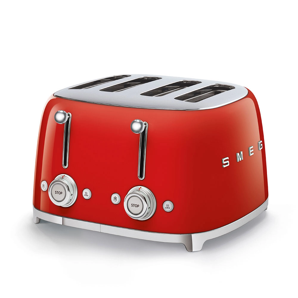 Toster Smeg 4 przedziały 50 ’ s Styl czerwony