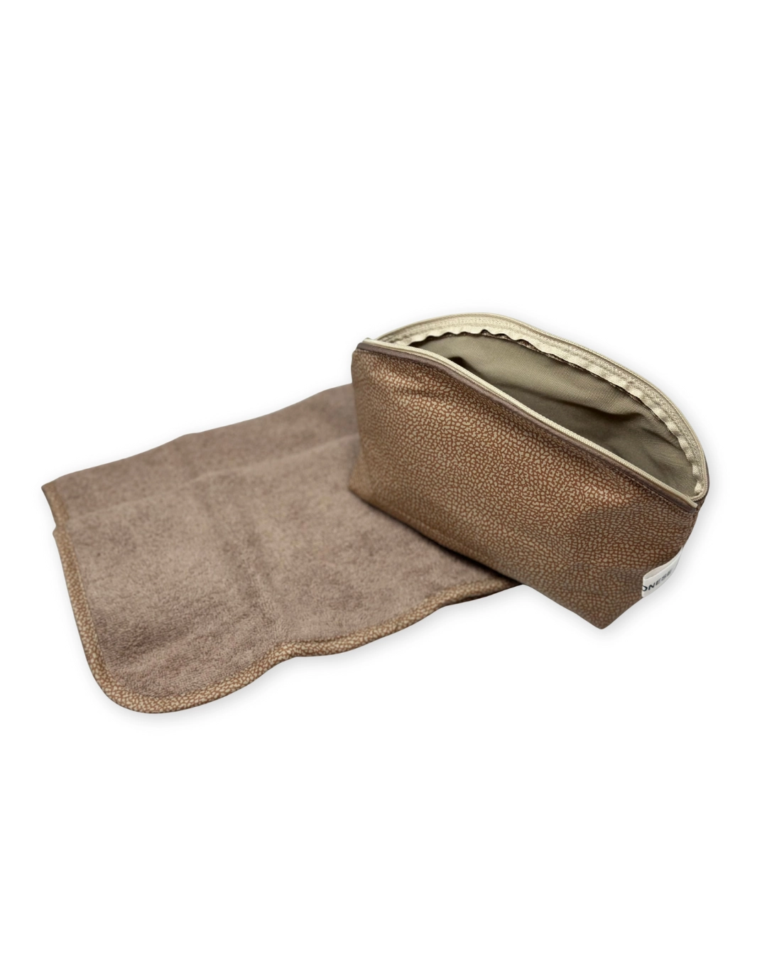 Borbonese Pochette Minimal con 2 Lavette – Color Cuoio