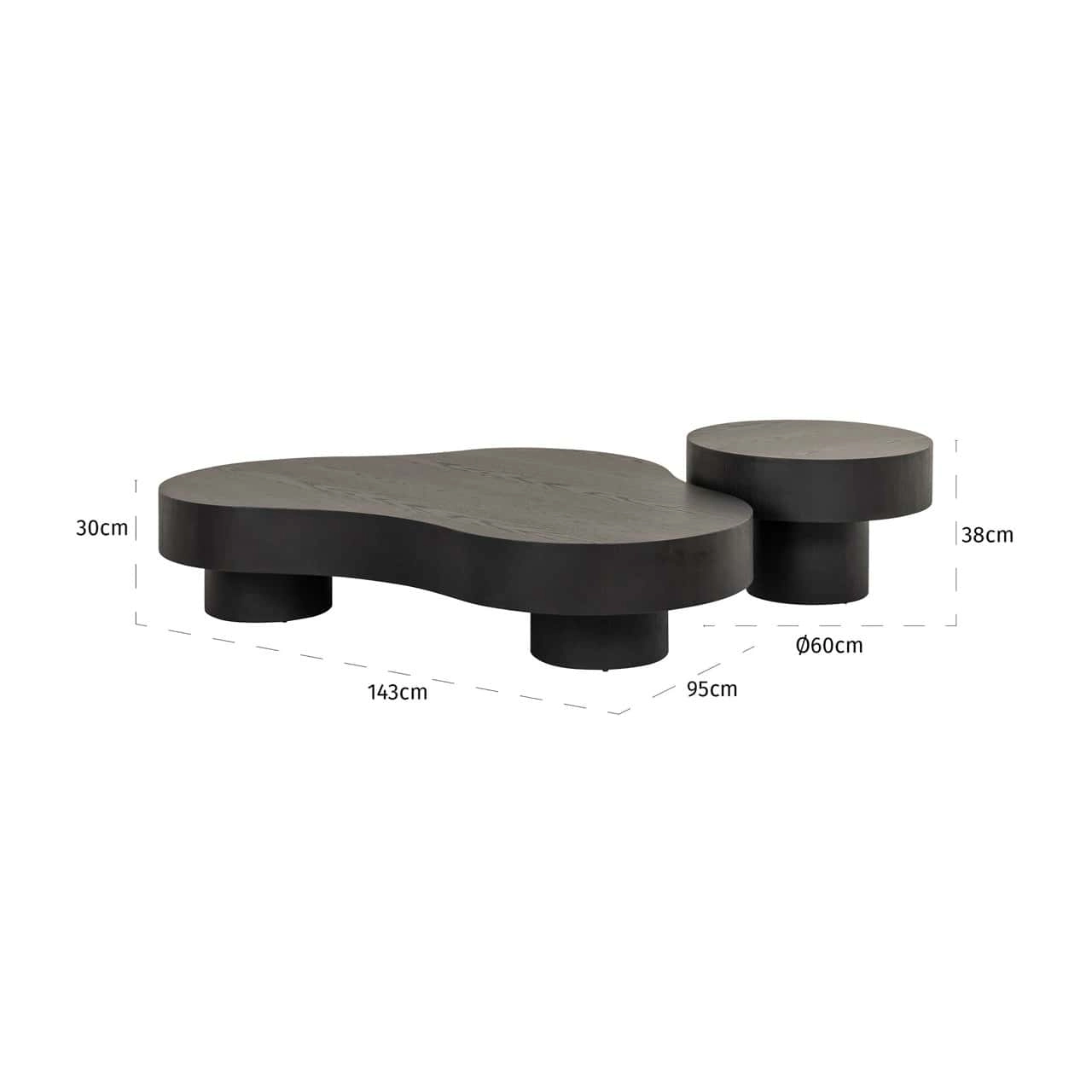 Richmond Interiors Set of 2 Bogor Dark Coffee Coffee Tables