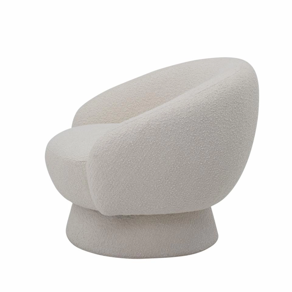 Lounge Chair Bloomingville Ted Bouclè White