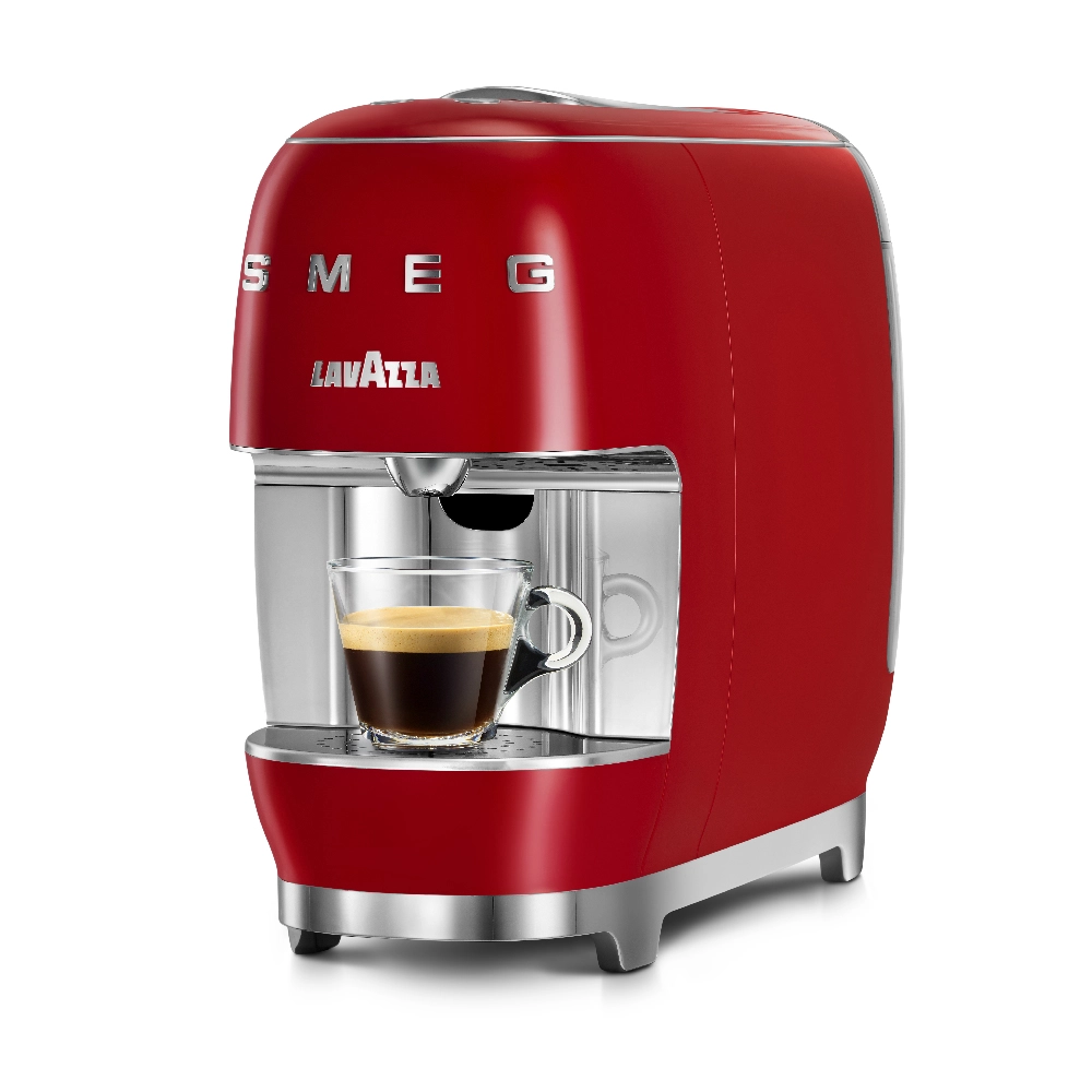 Smeg Ekspres do kawy na kapsułki Lavazza A Modo Mio czerwony